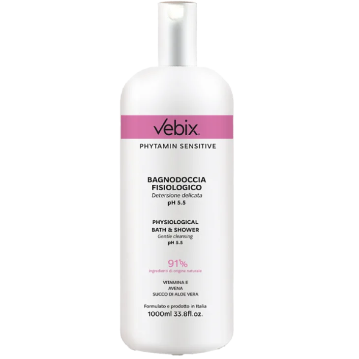 Vebix Bagnodoccia Eudermico Decicato Detersione delicata pH 5.5 Pelli Sensibili 1 litro Vebix Bagnodoccia Eudermico Decicato Detersione delicata pH 5.5 Pelli Sensibili 1 litro