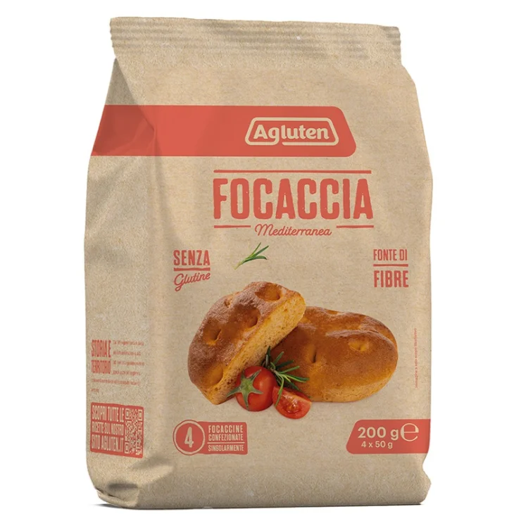 Agluten Focaccia Mediterranea Senza Glutine 4 pezzi da 50 g