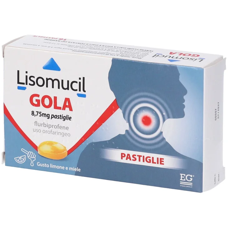 Lisomucil Gola 8,75 mg Gusto limone e miele 16 pastiglie