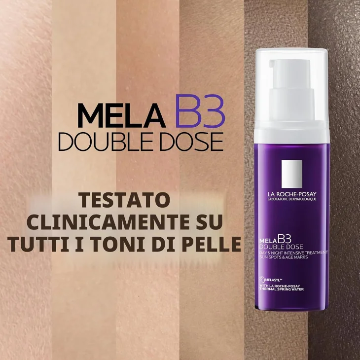 La Roche-Posay Mela B3 Double Dose Trattamento intensivo giorno e notte per macchie dell'età e segni dell'età a base di Melasyl e Proxylane 40 ml La Roche-Posay Mela B3 Double Dose Trattamento intensivo giorno e notte per macchie dell'età e segni dell'età a base di Melasyl e Proxylane 40 ml