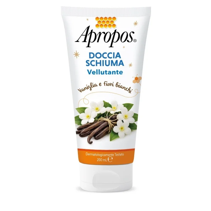 Apropos Doccia Schiuma Vellutante Vaniglia e Fiori Bianchi 200 ml Apropos Doccia Schiuma Vellutante Vaniglia e Fiori Bianchi 200 ml