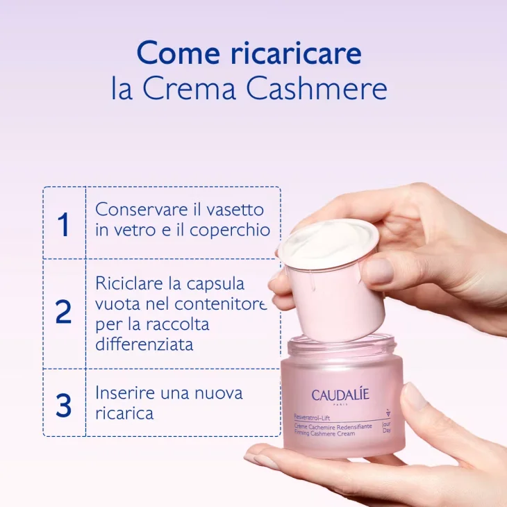 Caudalie Ricarica Resveratrol Lift Cashmere Crema Ridensificante Viso 50 ml refill