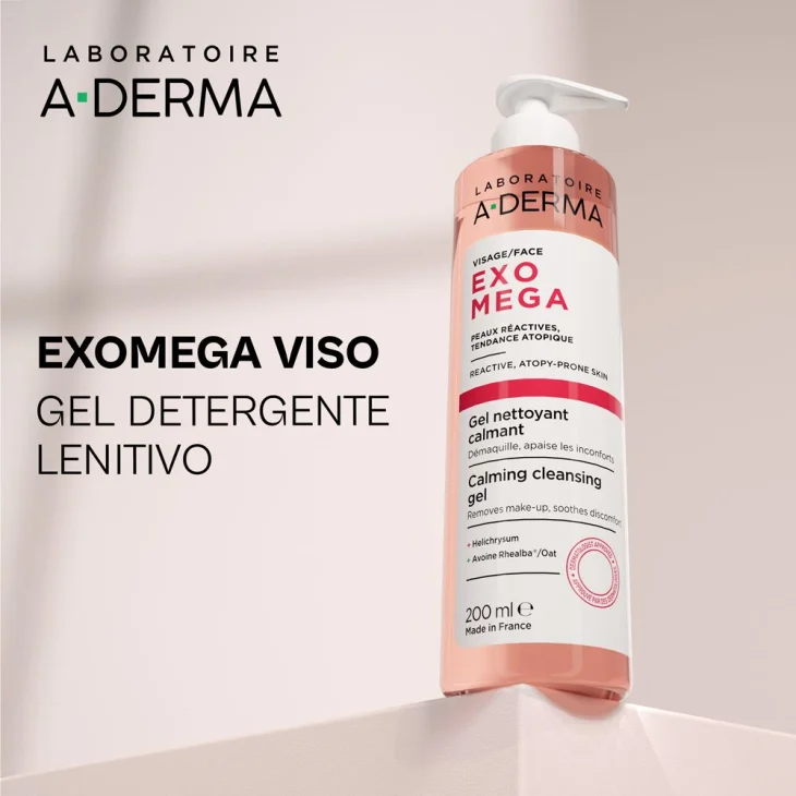 A-Derma Exomega Gel Detergente Lenitivo per Viso e Pelle Secca a Tendenza Atopica 200 ml A-Derma Exomega Gel Detergente Lenitivo per Viso e Pelle Secca a Tendenza Atopica 200 ml