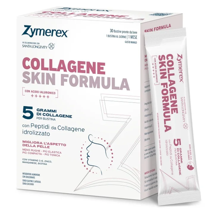 Zymerex Collagene Skin Formula Integratore di Collagene 30 Bustine Zymerex Collagene Skin Formula Integratore di Collagene 30 Bustine