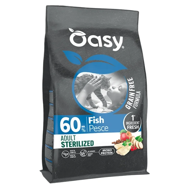 Oasy Cat Formula Adult Grain Free Gusto Pesce Alimento Secco per Gatti Adulti e Sterilizzati 1,5 Kg Oasy Cat Formula Adult Grain Free Gusto Pesce Alimento Secco per Gatti Adulti e Sterilizzati 1,5 Kg