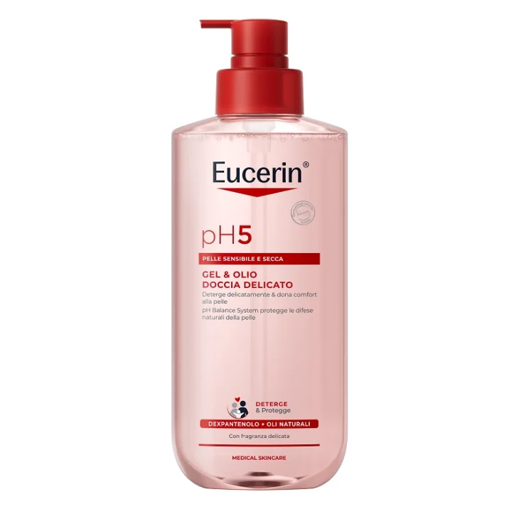 Eucerin pH5 Gel & Olio Doccia Delicato per Pelli Sensibili Viso e Corpo 400 ml Eucerin pH5 Gel & Olio Doccia Delicato per Pelli Sensibili Viso e Corpo 400 ml