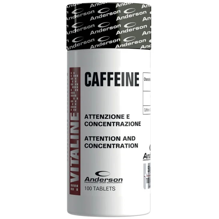 Anderson Caffeine Integratore Alimentare per Attenzione e Concentrazione 100 Compresse