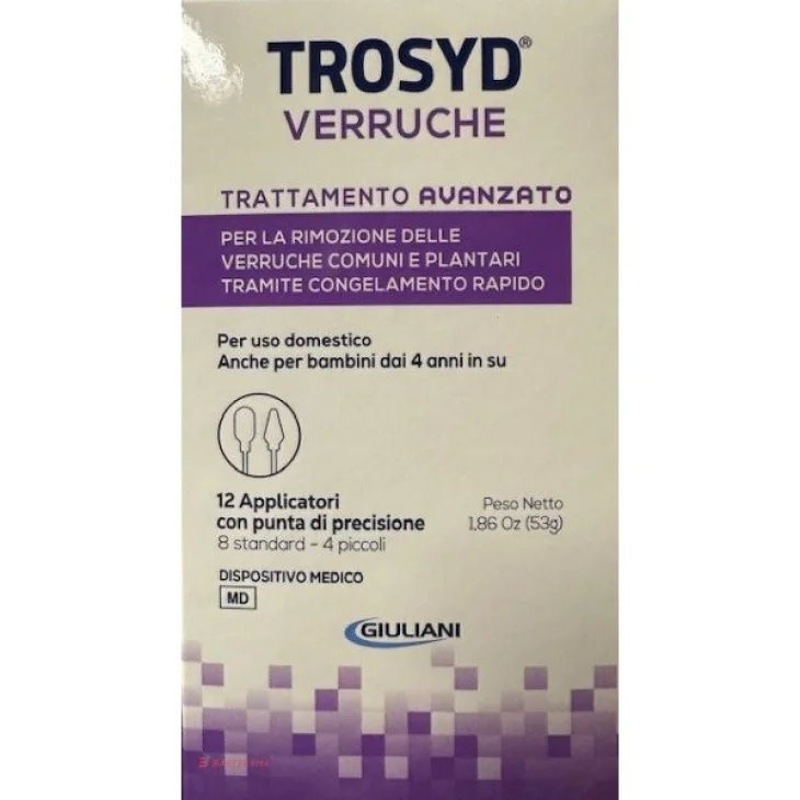 Trosyd Verruche Trattamento Avanzato per Eliminazione Verruche 12 applicatori Trosyd Verruche Trattamento Avanzato per Eliminazione Verruche 12 applicatori