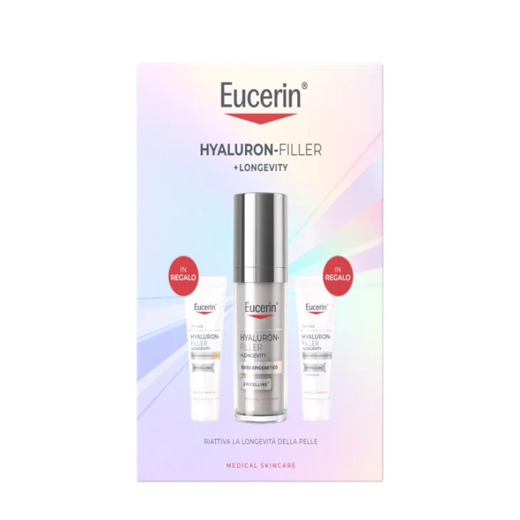 Eucerin Cofanetto Natale 2026 Siero Hyaluron Filler 30 ml + Crema Giorno 7 ml + Crema Notte 7 ml