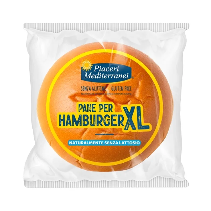 Piaceri Mediterranei Pane per Hamburger XL Senza Glutine 110 g Piaceri Mediterranei Pane per Hamburger XL Senza Glutine 110 g