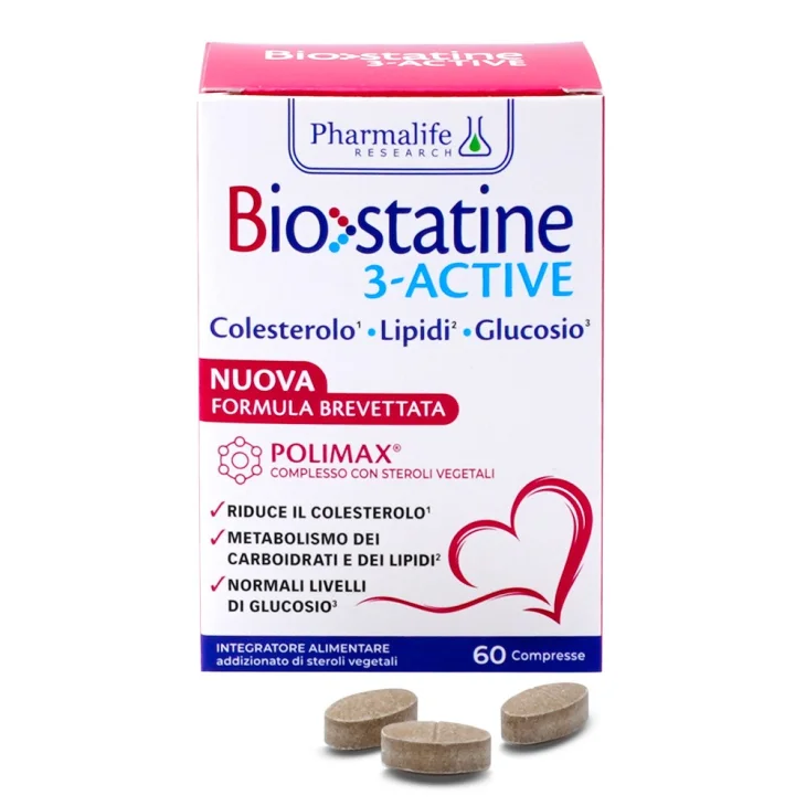 Pharmalife Biostatine 3-Active Integratore per il Controllo del Colesterolo 60 compresse