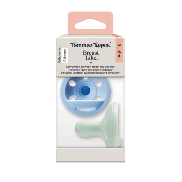 Tommee Tippee 2 Succhietti Boy 0-6 Mesi Breast Like