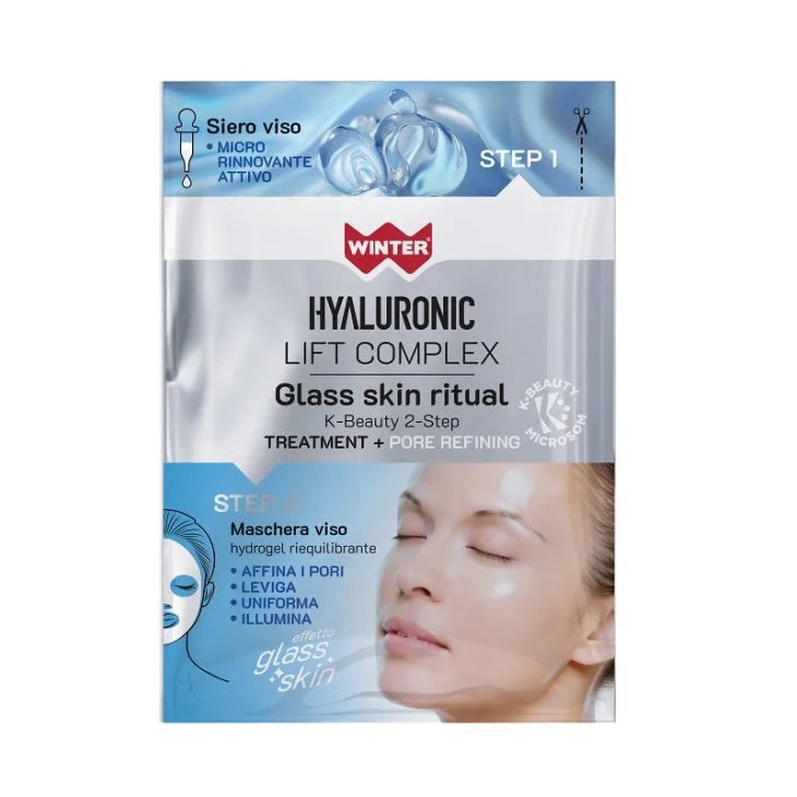 Winter Hyaluronic Lift Complex Glass Skin Ritual Siero Viso 2 ml + Maschera Viso Hydrogel Winter Hyaluronic Lift Complex Glass Skin Ritual Siero Viso 2 ml + Maschera Viso Hydrogel