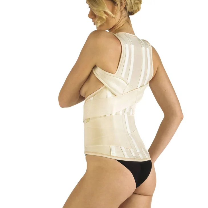Pavis Wellness Corsetto Dorso Lombo Sacrale con Spallacci Art 555 - pavis corpetto: 3XL 115 - 125 cm circonferenza fianchi