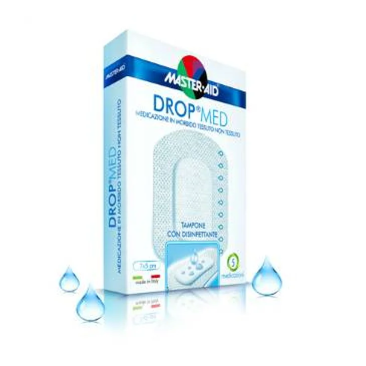 Master Aid Drop Med Medicazione ipoallergenica 5 pezzi 10.5 x 18 x 5 - Misura: 10.5 x 20 cm - 5 pezzi