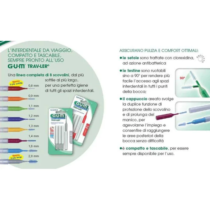 Sunstar Gum Traveler Scovolini 6 pezzi - Formato: 1.1 mm