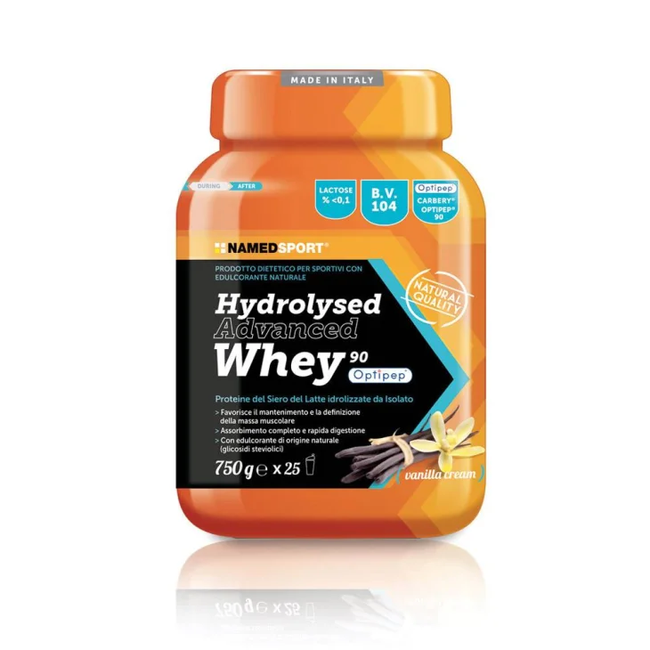 Named Sport Hydrolysed Advanced Whey Integratore di Proteine per Sportivi 750 g - Gusto: Vaniglia Named Sport Hydrolysed Advanced Whey Integratore di Proteine per Sportivi 750 g - Gusto: Vaniglia