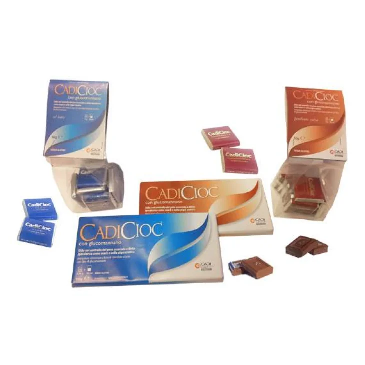 Cadicioc Cioccolato al Glucomannano - Formato: tavoletta da 100 grammi - Gusto: Cioccolato Fondente Cadicioc Cioccolato al Glucomannano - Formato: tavoletta da 100 grammi - Gusto: Cioccolato Fondente