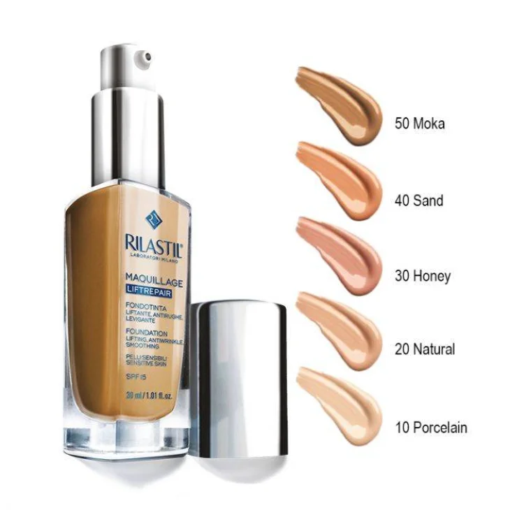 Rilastil Maquillage Liftrepair Fondotinta Correttivo Liftante Antirughe 30 ml - Tonalit&agrave;: 50 Moka