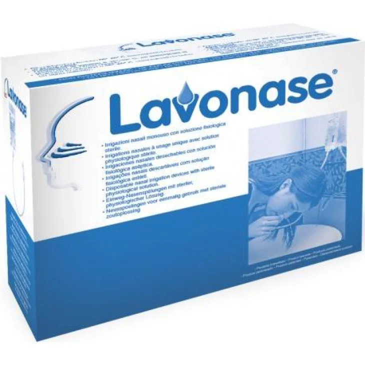 Lavonase Dispositivo per Irrigazioni Nasali - Formato: 12 dispositivi e 12 sacche da 250ml Lavonase Dispositivo per Irrigazioni Nasali - Formato: 12 dispositivi e 12 sacche da 250ml