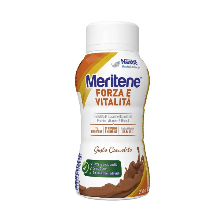 Meritene Forza e Vitalit&agrave; Drink 200 ml - Gusto: Cioccolato