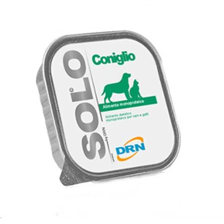 DRN Solo Coniglio Alimento umido per cani e gatti - Formato: 300 grammi DRN Solo Coniglio Alimento umido per cani e gatti - Formato: 300 grammi