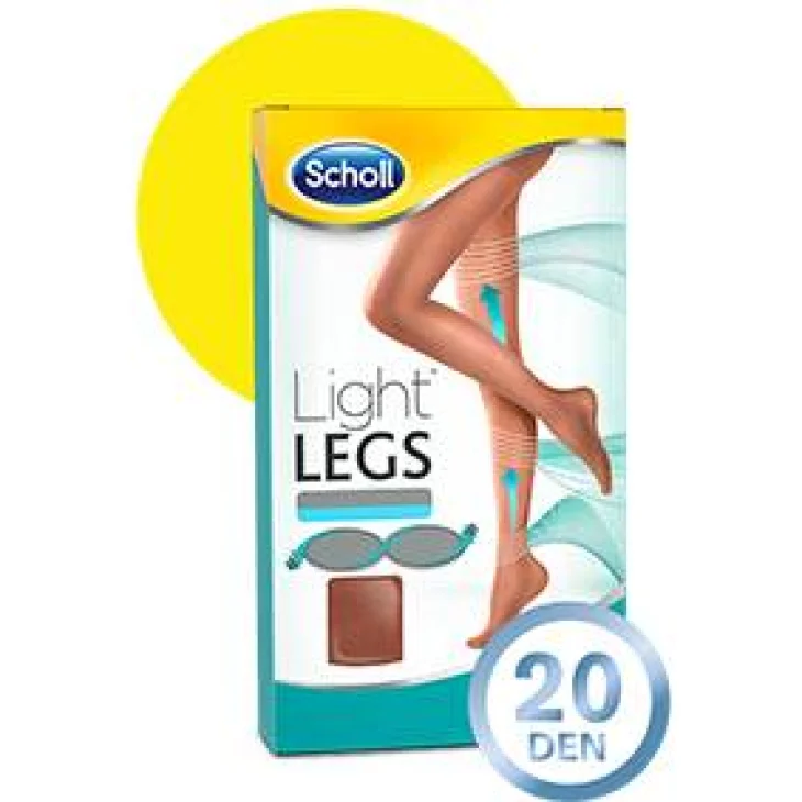 Scholl Light Legs Collant a Compressione Graduata 20 Den - Taglia: S - Colore: Nude