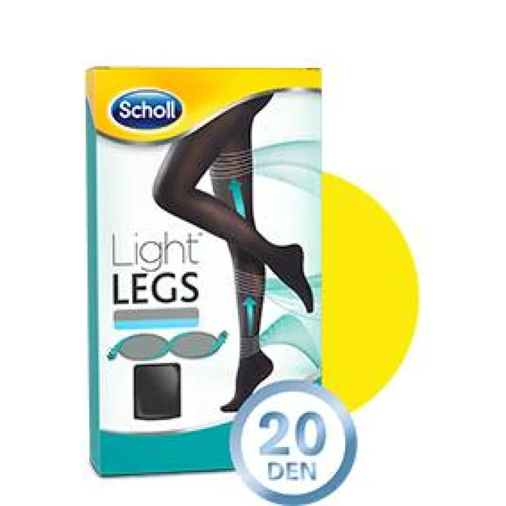 Scholl Light Legs Collant a Compressione Graduata 20 Den - Taglia: XL - Colore: Nero