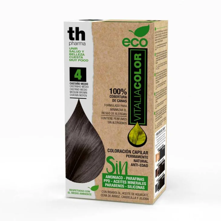 Th Pharma Eco Vitacolor Kit colorazione per capelli - Colore: 04 Castano Medio
