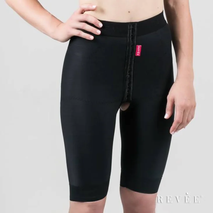Rev&egrave;e Guaina Corta Post Liposuzione Art 0101Black Taglia XS - Taglia: L