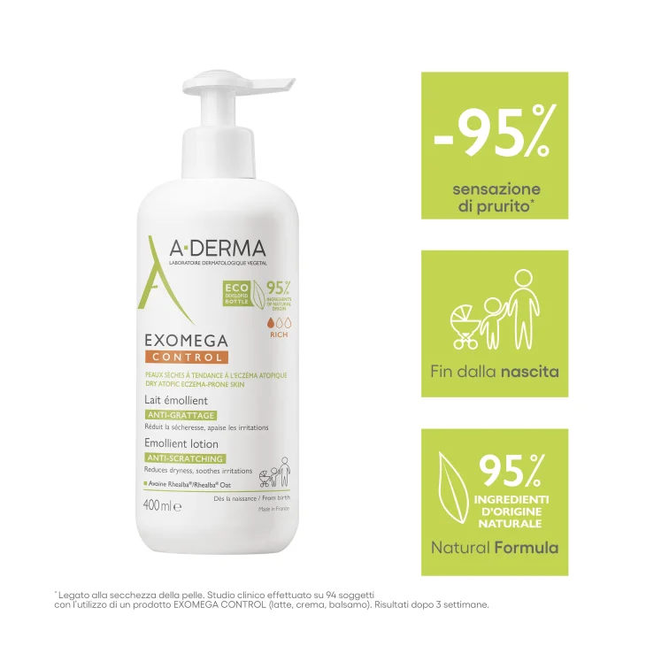 A-Derma Exomega Control Latte Emolliente Anti-Prurito 400 ml