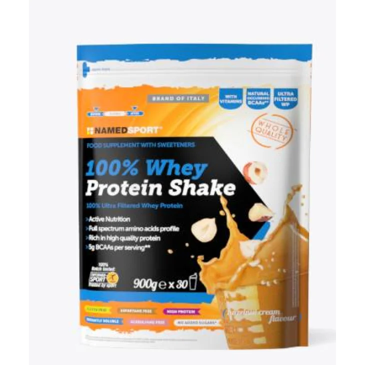 Named Sport 100% Whey Protein Hazelnut Integratore Proteico per Sportivi 900 g Named Sport 100% Whey Protein Hazelnut Integratore Proteico per Sportivi 900 g