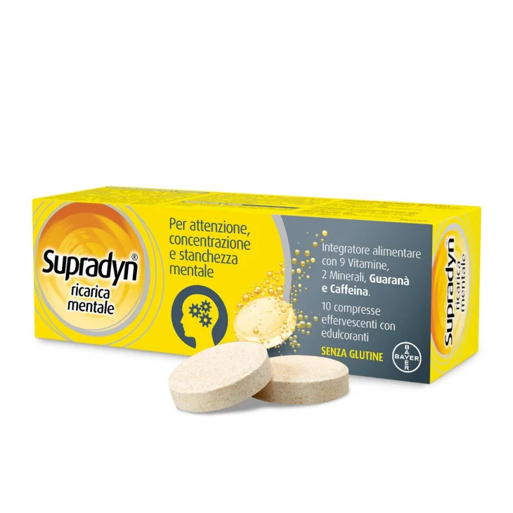 Supradyn Ricarica Mentale Integratore per Attenzione Concentrazione 10 compresse Supradyn Ricarica Mentale Integratore per Attenzione Concentrazione 10 compresse