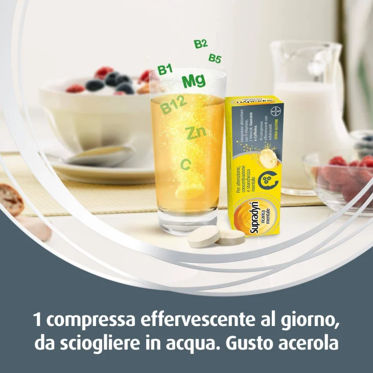 Supradyn Ricarica Mentale Integratore per Attenzione Concentrazione 10 compresse Supradyn Ricarica Mentale Integratore per Attenzione Concentrazione 10 compresse