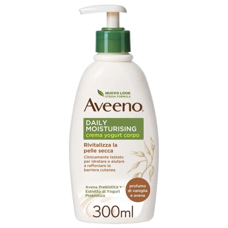 Aveeno Daily Moisturising Crema idratante allo Yogurt al Profumo di vaniglia & avena per il corpo 300 ml