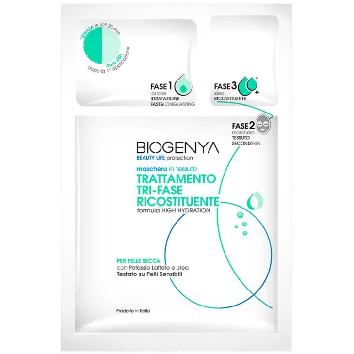 Biogenya Maschera Trattamento Ricostituente Tri-Fase Pelle Secca Biogenya Maschera Trattamento Ricostituente Tri-Fase Pelle Secca