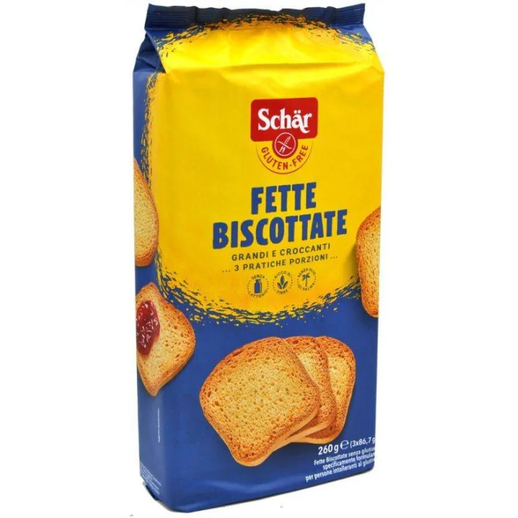 Schar Fette Biscottate più Croccanti senza glutine e lattosio 260 g Schar Fette Biscottate più Croccanti senza glutine e lattosio 260 g