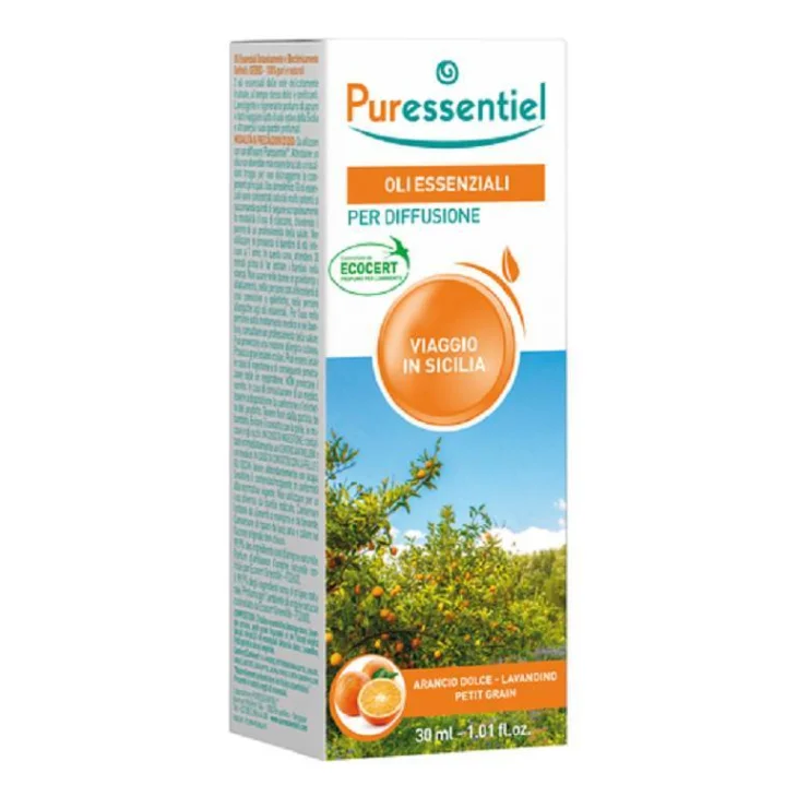 Puressentiel Miscela Diffusione Olio Essenziale Viaggio in Sicilia 30 ml Puressentiel Miscela Diffusione Olio Essenziale Viaggio in Sicilia 30 ml