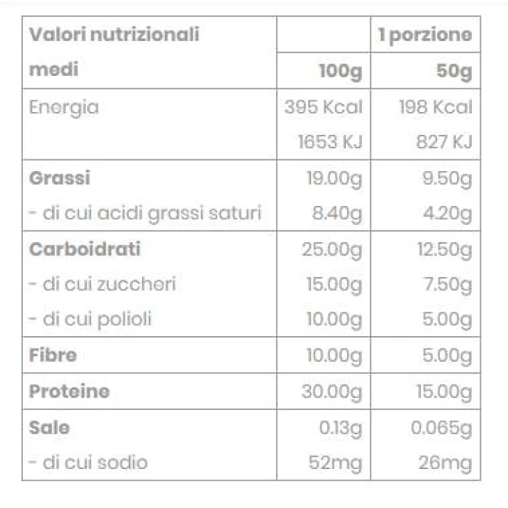 FeelingOk Optimize 2 Quadrelli Gusto Cacao Monoporzione 50g