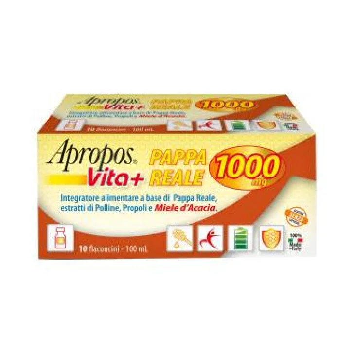 Apropos Vita+ Pappa Reale 1000 Mg Integratore Tonico e Ricostituente Apropos Vita+ Pappa Reale 1000 Mg Integratore Tonico e Ricostituente