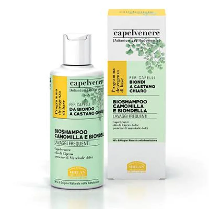 Helan Capelvenere Bio Camomilla e Biondella Shampoo per Capelli Chiari 200 ml Helan Capelvenere Bio Camomilla e Biondella Shampoo per Capelli Chiari 200 ml