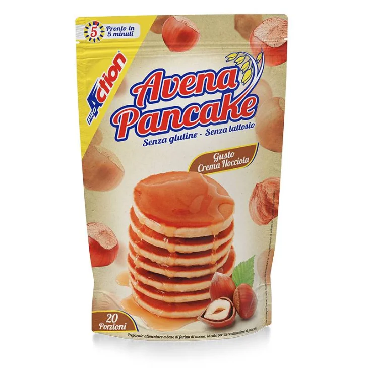 ProAction Avena Pancake Preparato Gusto Crema Nocciola 20 porzioni ProAction Avena Pancake Preparato Gusto Crema Nocciola 20 porzioni