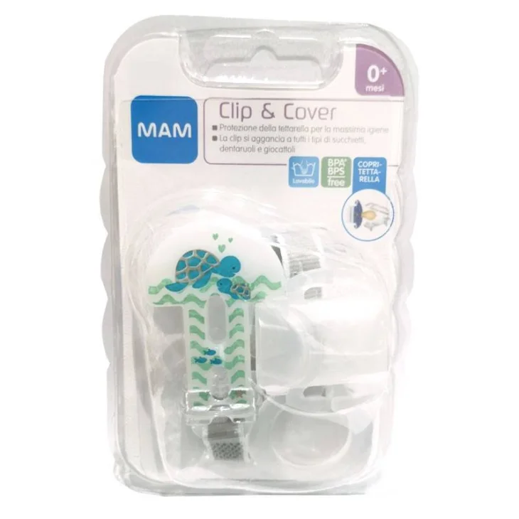 Mam Clip & Cover Neutro Portaciuccio con Copritettarella 1 Pezzo