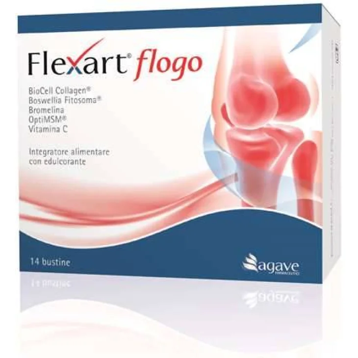 Agave Flexart Flogo Integratore di BioCell Collagen per Articolazioni 14 bustine
