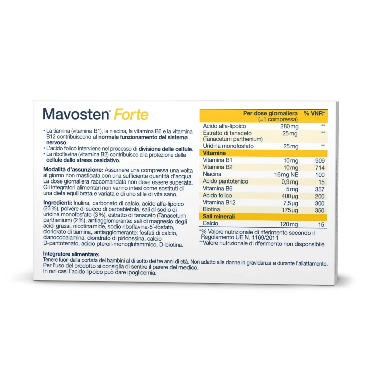 Mavosten Forte per Contrastare Stati di Tensione Localizzati 60 compresse