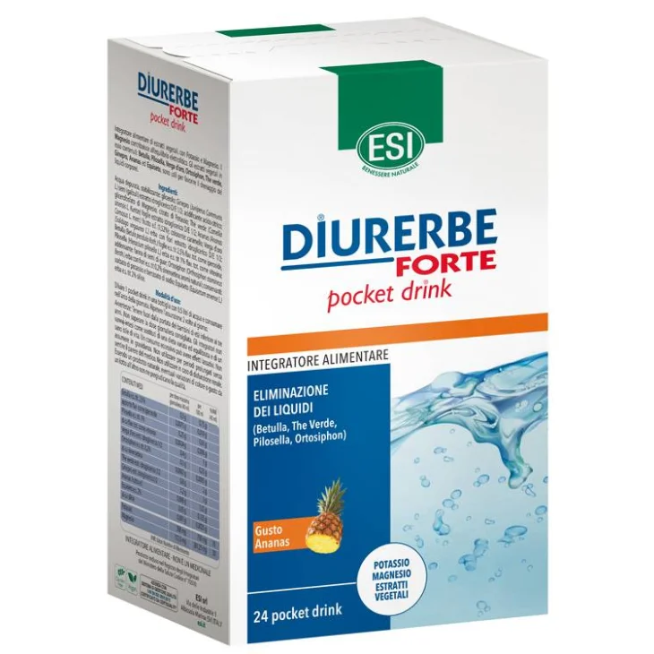 Esi Diurerbe Forte Drink Ananas Integratore Drenante 24 Pocket Drink Esi Diurerbe Forte Drink Ananas Integratore Drenante 24 Pocket Drink