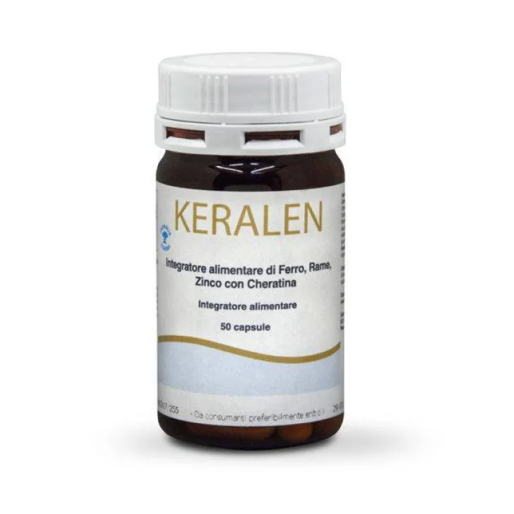 Keralen Integratore di Ferro Rame e Zinco con Cheratina Benessere Capelli 50 capsule