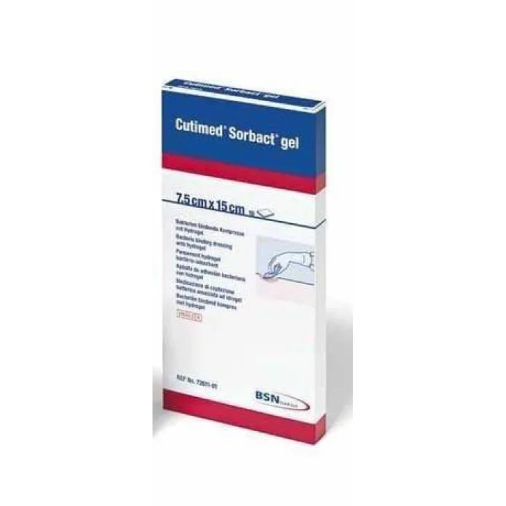 BSN Medical Cutimed Sorbact Gel Medicazione a Captazione Batterica 7.5x15 cm 10 pezzi BSN Medical Cutimed Sorbact Gel Medicazione a Captazione Batterica 7.5x15 cm 10 pezzi