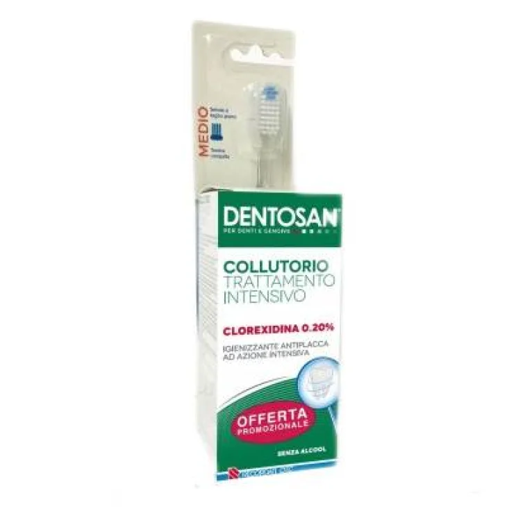 Dentosan Bipack Collutorio Intensivo 0,20% + Spazzolino Tech Medio Dentosan Bipack Collutorio Intensivo 0,20% + Spazzolino Tech Medio