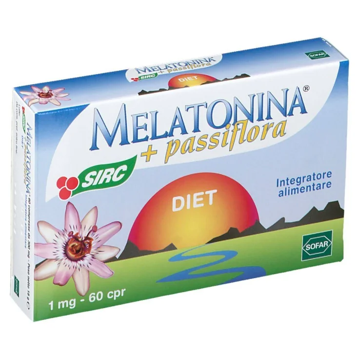 Sofar Melatonina Diet + Passiflora Integratore per il Sonno 60 compresse Sofar Melatonina Diet + Passiflora Integratore per il Sonno 60 compresse